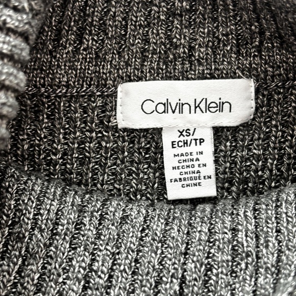 Calvin Klein Side-button Cowl Neck Sweater - Gray Size XS - Picture 7 of 10